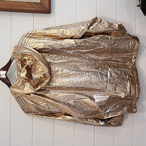 LA Kings NHL Gold Foil Windbreaker Jacket Large Touch Active Alyssa Milano - Picture 7 of 7